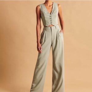 Sage green Abercrombie & Fitch matching set (both pieces included in price)